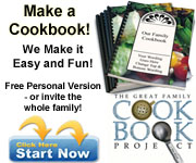 Make a personal cookbook - We make it fun and easy!